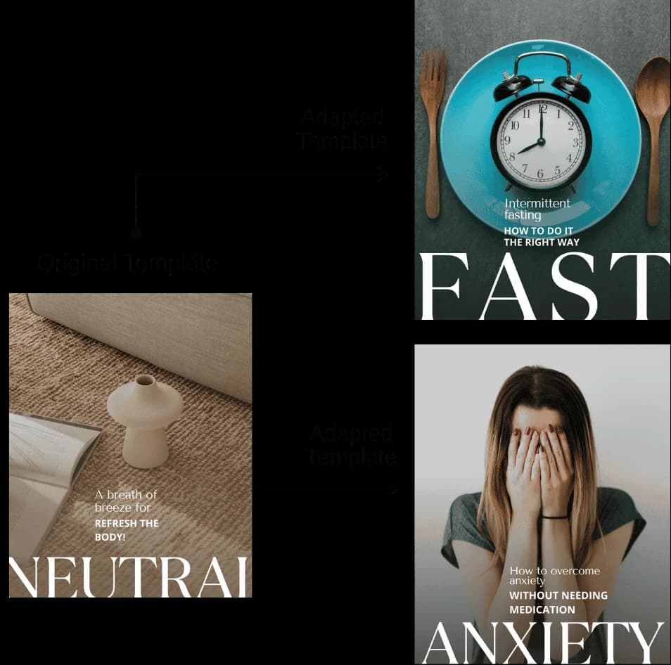 100% adaptable templates for any niche